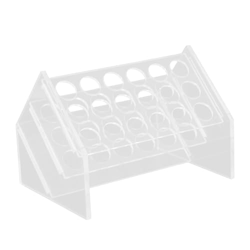 18holes Tube Holder Display Stand Lab Rack for Organized Storage of Test Tubes Slanted Design for Easy Access Construction Versatile Use