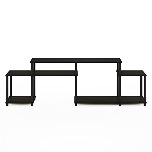 Furinno Turn-N-Tube Handel Stand for TV up to 55 Inch, Espresso - color: Espresso/Black, style: 72 Inch