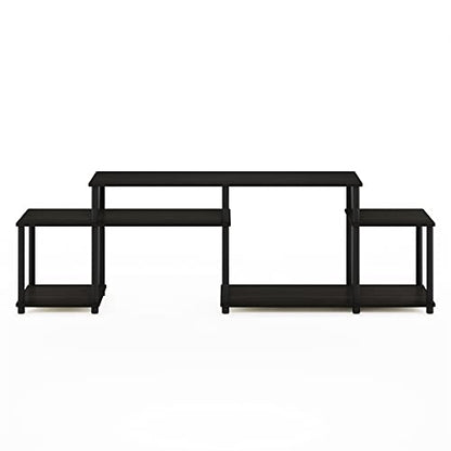 Furinno Turn-N-Tube Handel Stand for TV up to 55 Inch, Espresso - color: Espresso/Black, style: 72 Inch