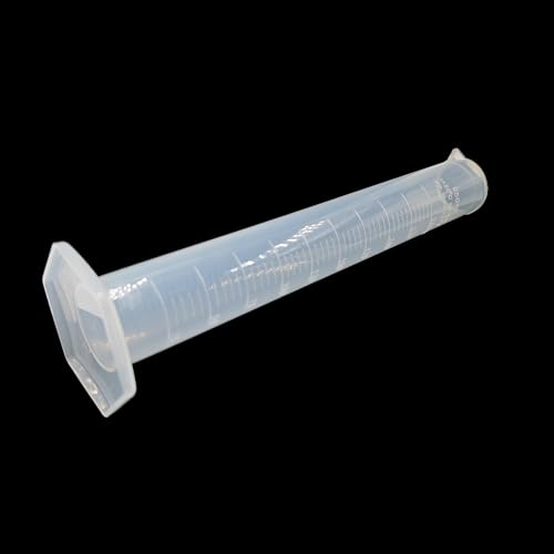 250ml Measuring Cylinder, Plastic Transparent Graduated Cylinder, Science Test Tube Flask, 2-Sided Bule Measuring Lines Graduated Cylinder Beaker - size: 250ml