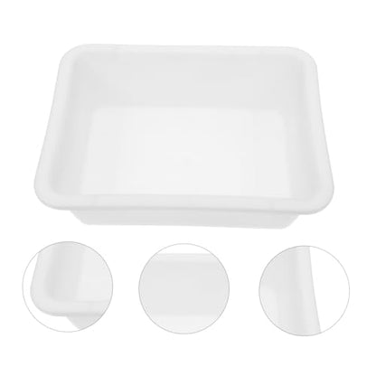 2pcs Lightweight Large Tray Utility Lab Dishes Storage Tray Organizer 7cm Depth Square Plate Acid Alkali Resistant