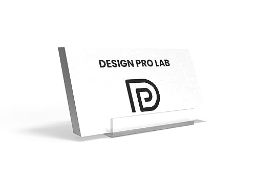 Stylish Business Card Holder for Desk, Stylish Design, Quality Acrylic Business Card Display Desktop Office Holder Picture Stand (10 Business Card Holder)