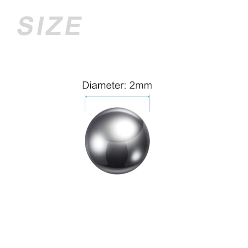 METALLIXITY Precision Balls G200 2mm 800pcs, 201 Stainless Steel Bearing Balls Beads - for Industry Kit, Machinery, Automotive, and DIY - size: 2mm