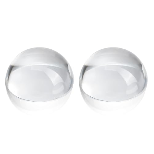 2Pcs 3.1inch Crystal Dome Magnifying Paperweight for Outdoor Events - color: 2pcs