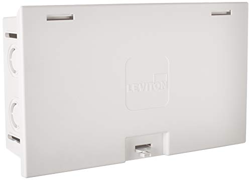 Leviton 9.01" Compact Structured Media Enclosure with Cover, White, 47605-MDU