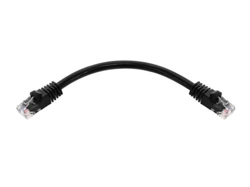 0.5FT 24AWG Cat5e 350MHz UTP Bare Copper Ethernet Network Cable - Black - color: Black, size: 0.5 Feet