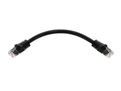 0.5FT 24AWG Cat5e 350MHz UTP Bare Copper Ethernet Network Cable - Black - color: Black, size: 0.5 Feet