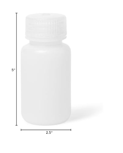United Scientific® Unistore™ - Sample Containers with Lids - Laboratory Grade HDPE Wide Mouth Reagent Bottle - 8oz (250mL) Capacity - Sample Bottles with Caps, Plastic Bottles with Lids, Pack of 250 - size: 8 oz (Pack of 250)