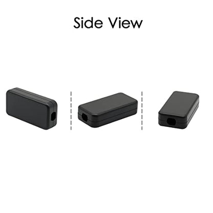 LeMotech Project Box 10 Pieces ABS Plastic Electrical Project Case Small Junction Box for Electronics Black 1.6 x 0.8 x 0.4 inch (40 x 20 x 11 mm) - size: 1.6" x 0.8" x 0.4"(10pc)