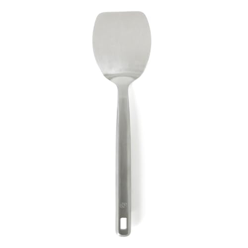 Calphalon Prime Solid Turner, 13-Inch Stainless Steel Solid Spatula, Heat Resistant for Searing and Flipping, Weighted Handle for Balanced Control - color: Silver, size: Turner
