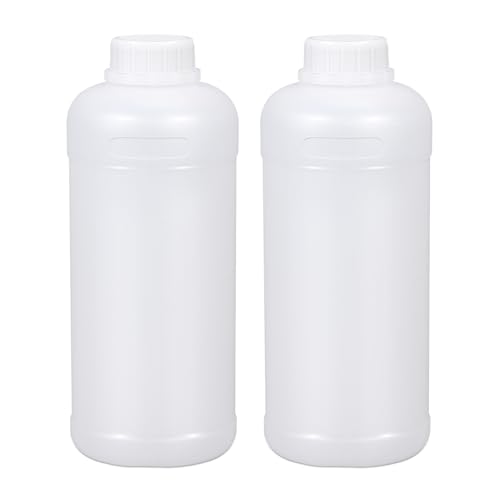 32 oz HDPE Wide Mouth Bottles, Food Grade Translucent Plastic Storage Bottles with Sealed Caps, 2 Pack - color: Translucent, size: 32 Ounces