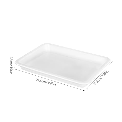 GLEAVI Lab Trays Plastic, 8 Pack Acid and Alkali Resistant Chemical Reagent Containment Pan, Leak-Proof Lab Storage Basin for Classroom Science Experiments, 9.7 x 7.3 Inch - size: 24.60X18.50X2.70CM (Pack of 2)