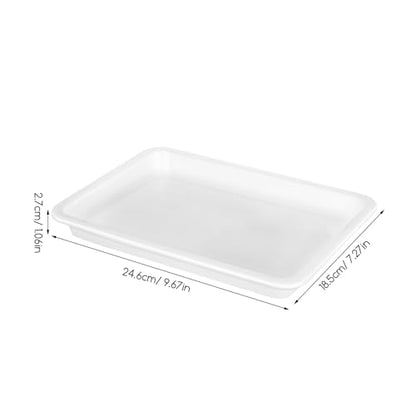 GLEAVI Lab Trays Plastic, 8 Pack Acid and Alkali Resistant Chemical Reagent Containment Pan, Leak-Proof Lab Storage Basin for Classroom Science Experiments, 9.7 x 7.3 Inch - size: 24.60X18.50X2.70CM (Pack of 2)