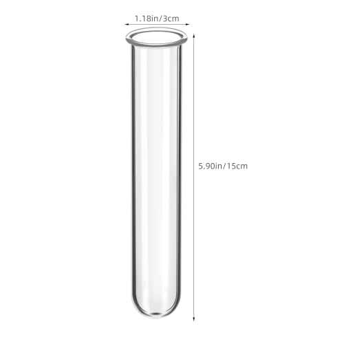 Kisangel 4pcs Plant Glass Test Tube, Clear Plant Propagation Tubes Hydroponic Glass Flower Vases for Home Garden Arrangement Water