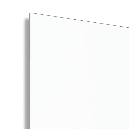 Quartet Dry Erase Board, 50" x 28" Glass Magnetic Whiteboard, Wide Format, Horizontal White Board, InvisaMount, White (G5028IMW) - size: 50"W x 28"H