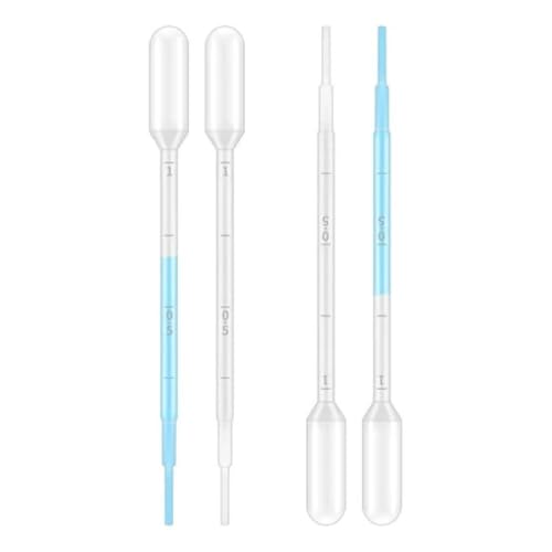 GoLab Laboratory Plastic Droppers 40pcs Pack – Includes 0.5ml & 3ml Transfer Pipettes – Disposable, Clear Graduated – Soft Squeeze Bulb – for Lab, Science, Essential Oils & DIY