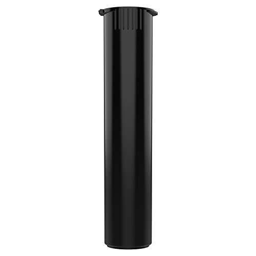 92mm CR Plastic Packaging Pop Top Tubes - Child Resistant Travel Holder Vial Containers - 700 Qty (Black) - color: Black