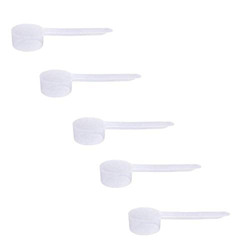 13cc Long Handle Measuring Scoop (1 Tablespoon / 1/2 oz / 13mL) - Heavy-Duty Plastic Spoon for Powders, Protein, Coffee, and Baking, 5-Pack - size: 13 cc | 1 tablespoon | 1/2 fl oz. | 13mL