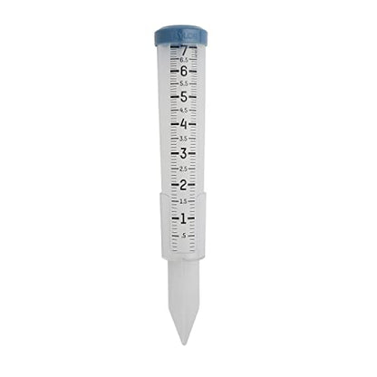 Taylor Freeze Proof Silicone Rain Gauge 7 Inch Capacity, Teal - size: 7 Inch