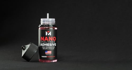 Nano Polymer Adhesive (120ml) - Ultimate 3D Printing Bed & Build Plate Adhesion - No Mess, Non-Toxic, Works for PLA, ABS, PEI, PEEK, Nylon, PC and More. Easy Application, Easy to Clean!