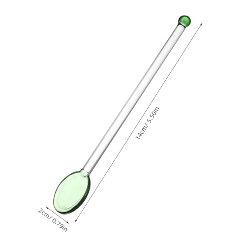 Ipetboom Glass Cocktail Stirrers Set of 6 Reusable Swizzle Sticks for Drinks Coffee Stir Sticks for Iced Tea Lemonade and Desserts 5.51 X 0.78 X 0.23 in Home Bar Cafe Restaurant