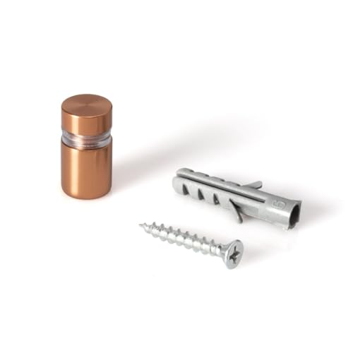 Sign Standoff 1/2" Diameter x 1/2" Barrel Length Copper Aluminum Eco Series Easy Fasten Standoff Pack of 2 by Outwater - size: 2 Piece Pack