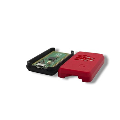 Protective Case Compatible with Raspberry Pi Pico Boards – Micro-USB Access & Passive Ventilation, Snap Case, Wire Access,Plastic - color: Red/Black