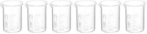 PATIKIL 3Pcs 10ml Low Form Glass Beaker, 3.3 Borosilicate Glass Graduated Printed Scale Measuring Cups with Spout for Kitchen Lab Liquids (Pack of 2) - size: 10ml (Pack of 2)