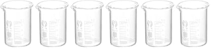 PATIKIL 3Pcs 10ml Low Form Glass Beaker, 3.3 Borosilicate Glass Graduated Printed Scale Measuring Cups with Spout for Kitchen Lab Liquids (Pack of 2) - size: 10ml (Pack of 2)