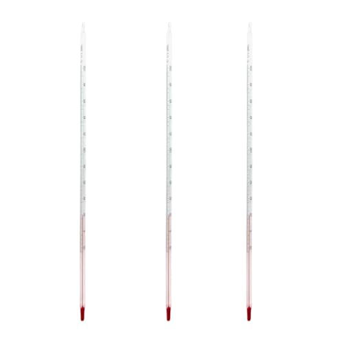3Pcs Glass Celsius Thermometer -20 to 200℃ Length 300mm 12Inches