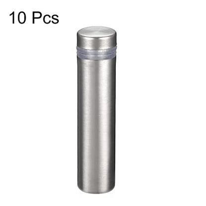 uxcell 1/2 Diax2"(12x50mm) Standoff Screws Wall Mount Sign Holders 10pcs - size: 12mmx50mm