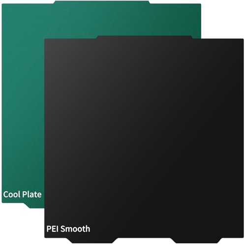 Upgraded Prus XL PEI Build Plate & Cool Plate,365x365mm Double Sided Textured Low-Temp Cold Bed and Import Smooth PEI Sheet Flexible Removable Spring Steel Platform for Prusa XL 3D Printer. - size: 365x365mm