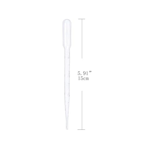 100 Pcs 3ml Plastic Pipettes - Transfer Droppers for Essential Oils, Laboratory Experiments, Cosmetics, and Liquid Dispensing