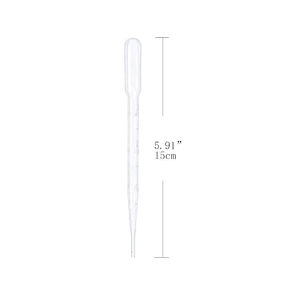 100 Pcs 3ml Plastic Pipettes - Transfer Droppers for Essential Oils, Laboratory Experiments, Cosmetics, and Liquid Dispensing