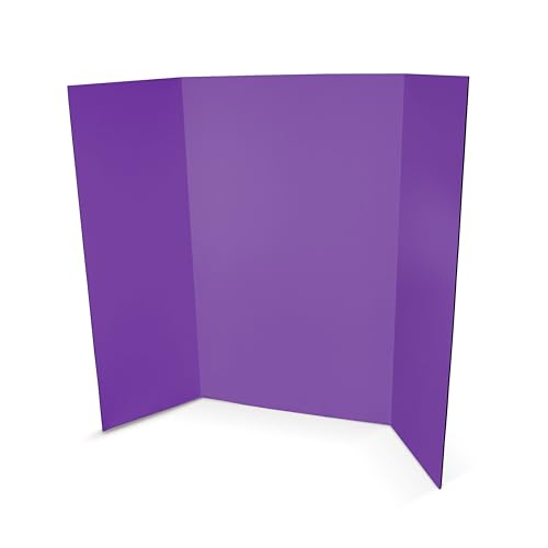Flipside Products 36” x 48” Project Boards for Presentations, Science Fair, School Projects, Event Displays and Trifold Picture Board, Proudly Made in USA - Purple - 24 Pack - color: Purple, size: 24 Pack
