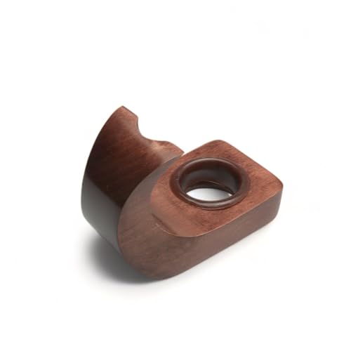 Wooden Pipe Stand Rack Holder for Single Tobacco Smoking Pipe Handmade from Pear Wood