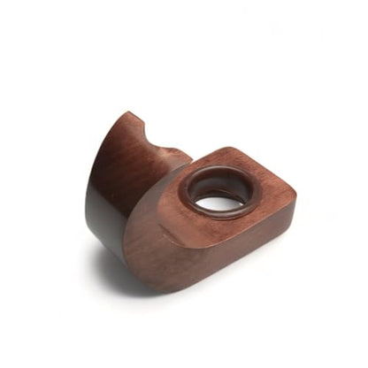 Wooden Pipe Stand Rack Holder for Single Tobacco Smoking Pipe Handmade from Pear Wood