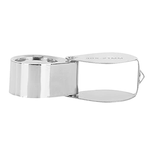 Small Magnifying Glasses, 30X 20X Portable Magnifier Folding Pocket Loupe Pocket Magnifier Mini Folding Magnifying Magnify Glass for Reading Jewelry Checking Reading Close Work (30 Times)