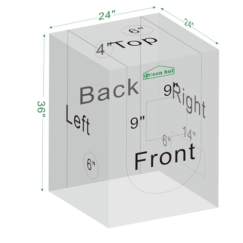 2x2 Grow Tent, 24"x24"x36" 600D Mylar Hydroponic Growing Tents - size: 24"x24"x36"