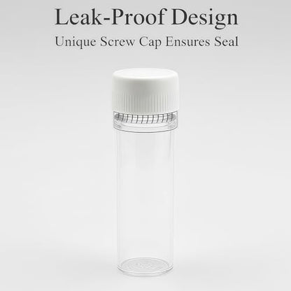 10PCS 25ml 0.85oz Clear PS Plastic Daily Necessities Cosmetic Cleaning Vials Containers Test Tubes Vials Sample Bottle with Screw Cap