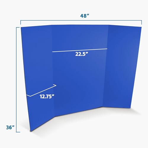 Flipside Products 36” x 48” Project Boards for Presentations, Science Fair, School Projects, Event Displays and Trifold Picture Board, Proudly Made in USA - Blue - 10 Pack - color: Blue, size: 10 Pack