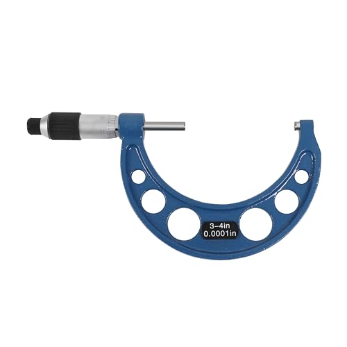HFS(R) 3-4" Range Outside Micrometer - Ultra-High Precision, 0.0001" Graduation - size: 3-4"x0.0001", style: Pro Ratchet Comfort