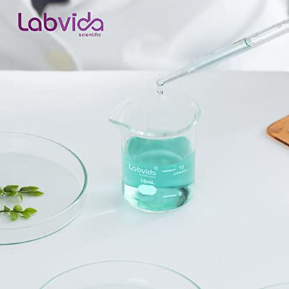 Upgrated 10ml Beaker set, 12pcs of beaker shot glasses, Low Form Glass Beakers set, 3.3 Boro with Printed Graduation, LVA036 - style: 12pcs of Vol.10ml