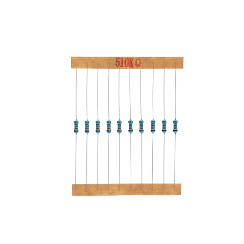 Resistor Assortment Kit - 500pcs, 50 Values, 1/4W, 1 to 10M, 1% Metal Film Resistors