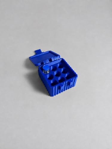 Peptide Case for Fridge, Vial Storage Box Holds 9 Vials 2ml 3ml, Blue - color: Blue