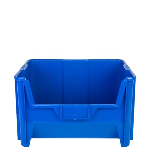 HE HUDSON EXCHANGE 20" x 15" x 12.5" Plastic Giant Stackable Hopper Bin, Blue - color: Blue, size: 1 Pack