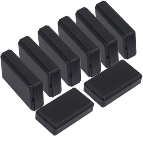 Zulkit 8Pcs Project Boxes ABS Plastic Electrical Project Case Power Junction Box Black 1.97 x 1.10 x 0.59 inch (50 x 28 x 15 mm) - color: 8 PCS, size: 1.97" x 1.10" x 0.59"