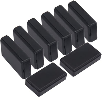 Zulkit 8Pcs Project Boxes ABS Plastic Electrical Project Case Power Junction Box Black 1.97 x 1.10 x 0.59 inch (50 x 28 x 15 mm) - color: 8 PCS, size: 1.97" x 1.10" x 0.59"