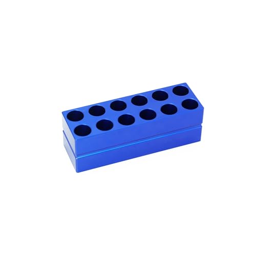 1 Pcs Aluminum Cooler Cooling Block PCR Test Tube Rack 12 Wells for 10/15mL - size: 12 Wells 16.4mm-10ml