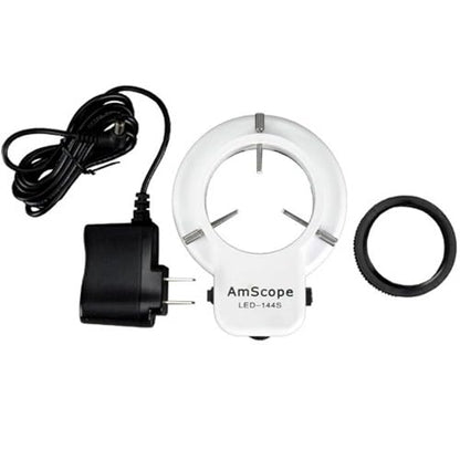 AmScope LED-144S 144 LED Compact Ring Light + Adapter - style: LED-144S